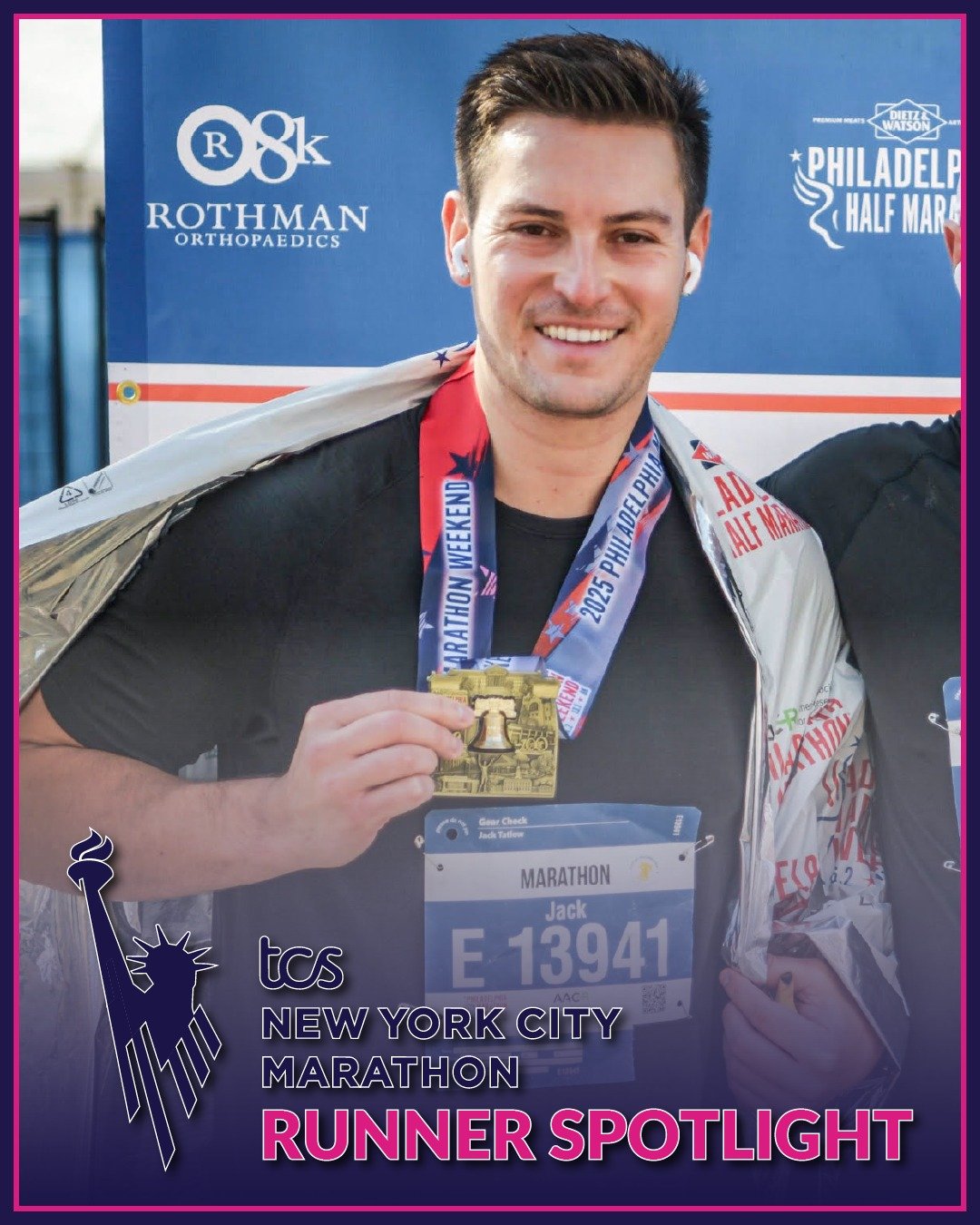 Today's Runner Spotlight is Jack Tatlow!

Our NYC Marathon Team is made up of incredible individuals, each with their own story, motivation, and reason for running in support of Marisa's Mission. Get to know Jack by reading his spotlight, then help c