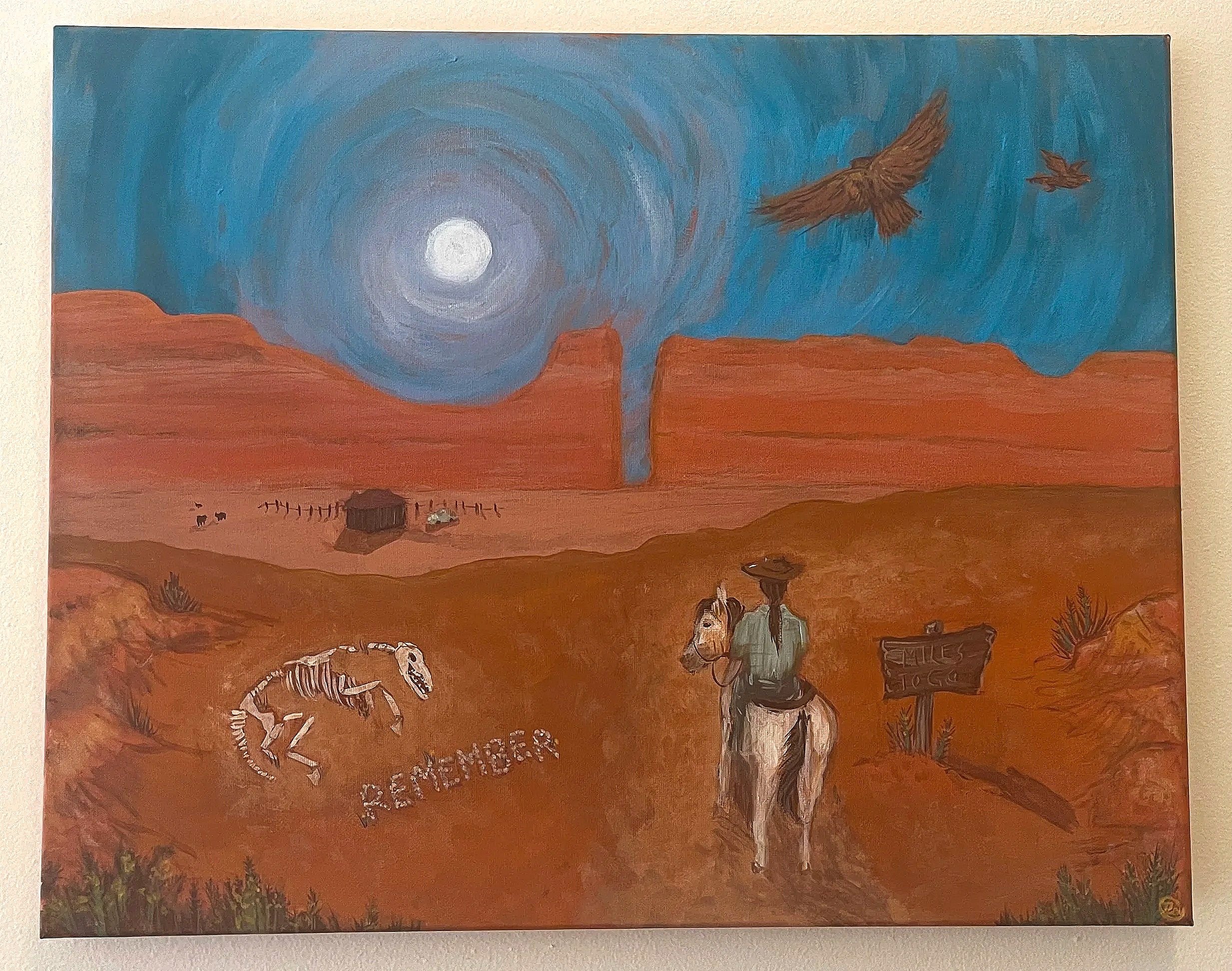 "Homesick"
Raymond Carr
Acrylic on canvas
16 in x 20 in
From 2024 "Rewilding" series 
Past Exhibitions: 
Grunewald Guild, Leavenworth, WA
Seattle University, Seattle, WA
Not for sale