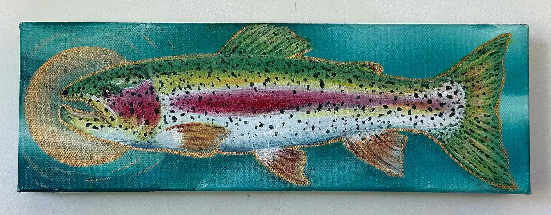 "Blessed Trout"
Raymond Carr
Acrylic on canvas
7 in x 14 in
2025
Not for sale