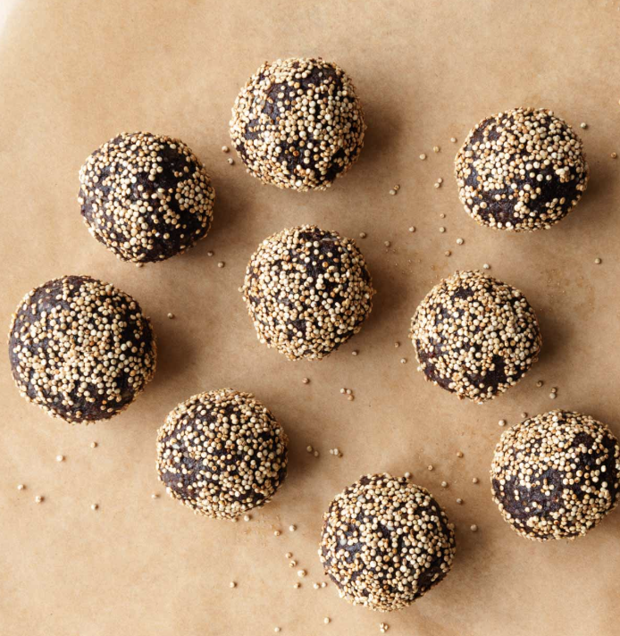 spiced sesame date bites