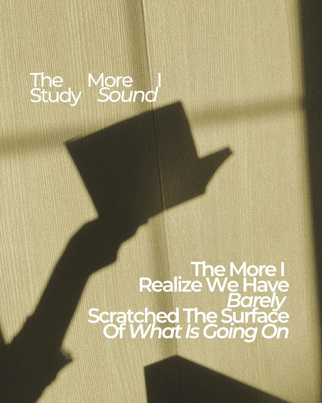The more I study sound, the more I realize there is so much more to know, so much more to be researched. 

Sound healing seems so simple on the surface, with sooo many things going on beneath the surface. It really brings us to the cutting edge of sc
