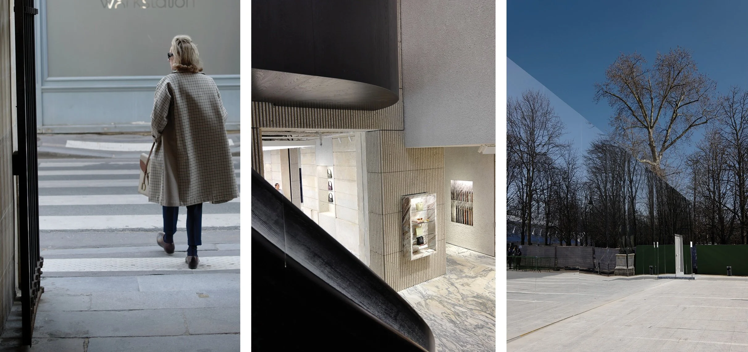 Collage of indoor and outdoor scenes Paris