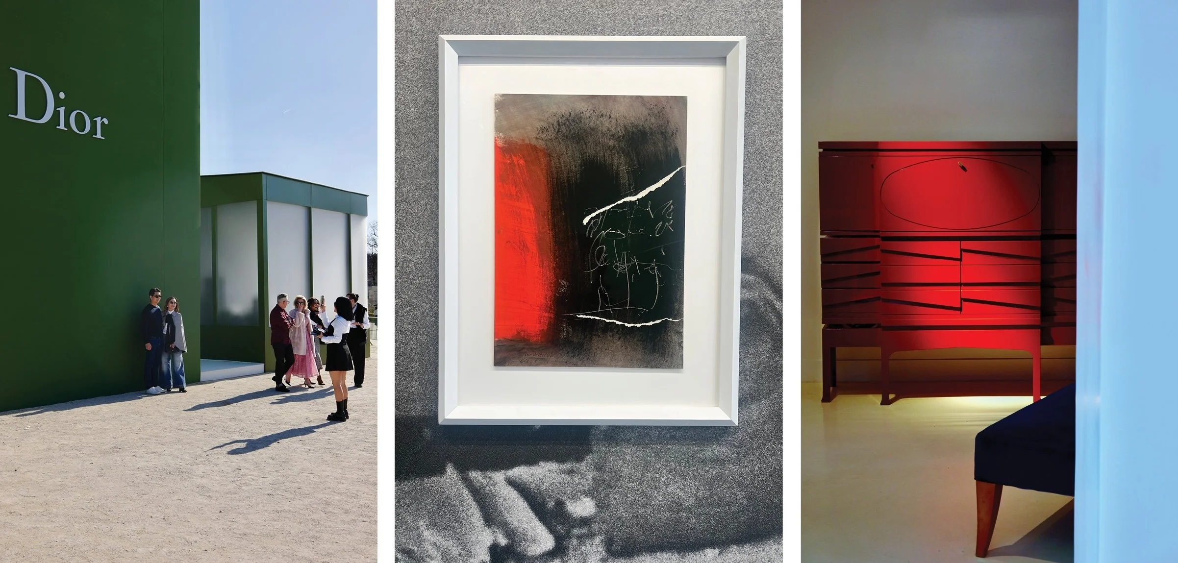 Dior fashion show at paris fashion week and art galleries