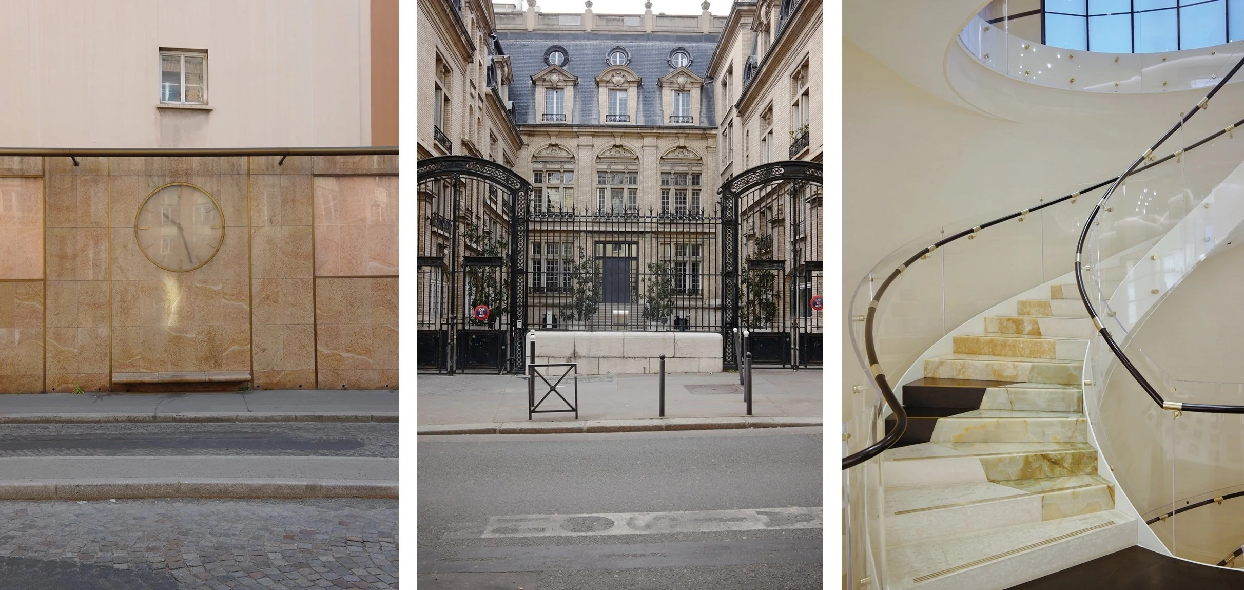 Facades and winding staircase in Paris