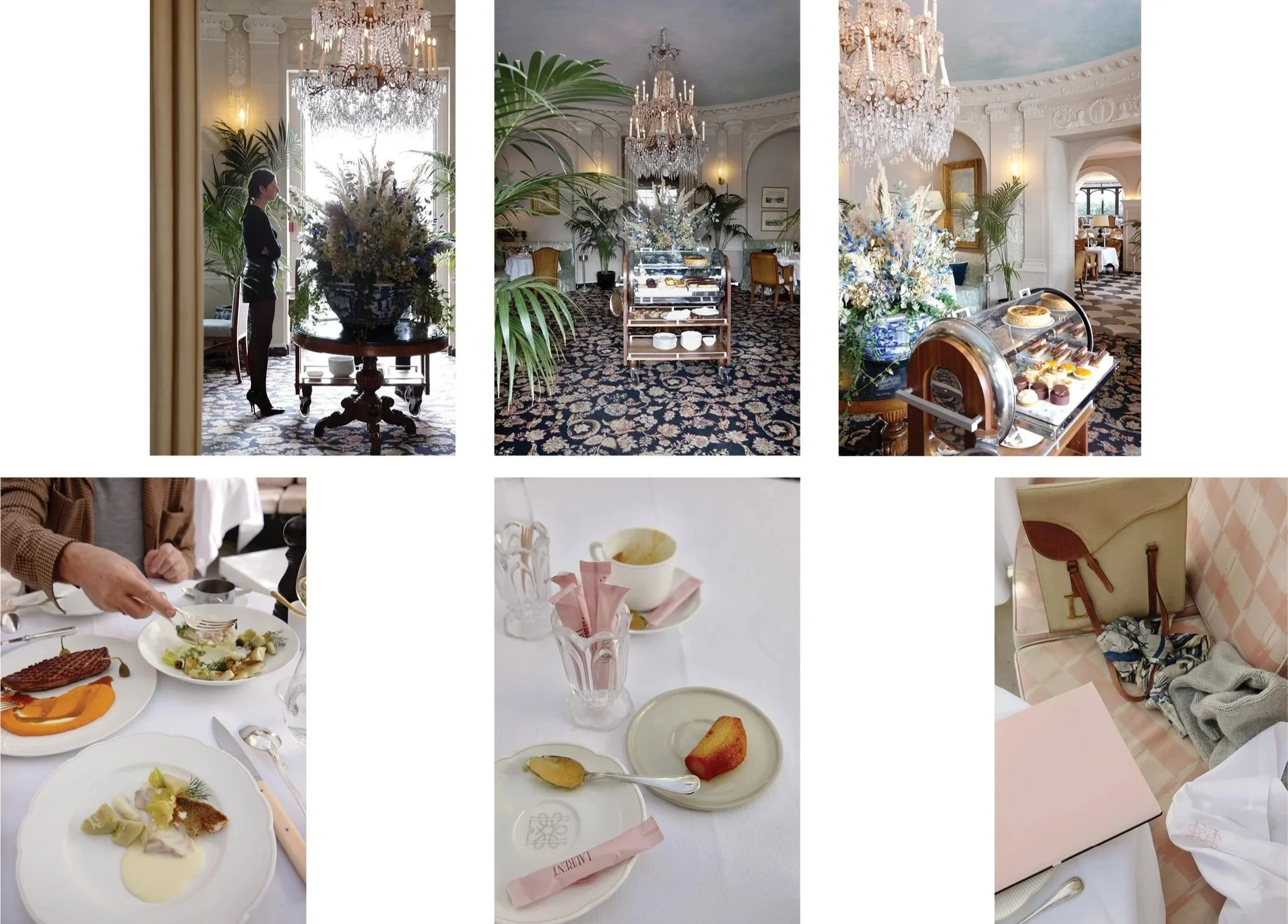 Interior scenes at Restaurant Laurent, Paris Elysees