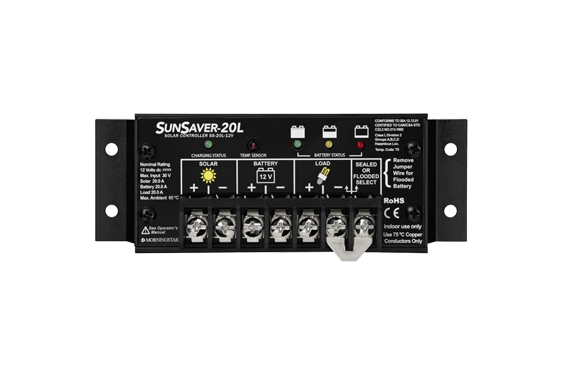 SS-20L-12V SunSaver 20 Amp 12 Volt w/ Low Voltage Disconnect (LVD)