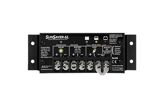 SS-6L-12 SunSaver 6 Amp 12 Volt w/ Low Voltage Disconnect (LVD)