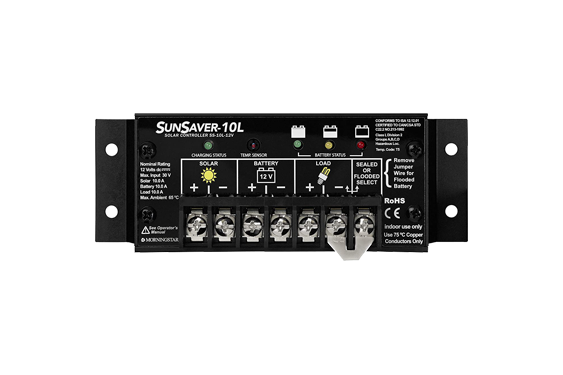 SS-10L-12 SunSaver 10 Amp 12 Volt w/ Low Voltage Disconnect (LVD)