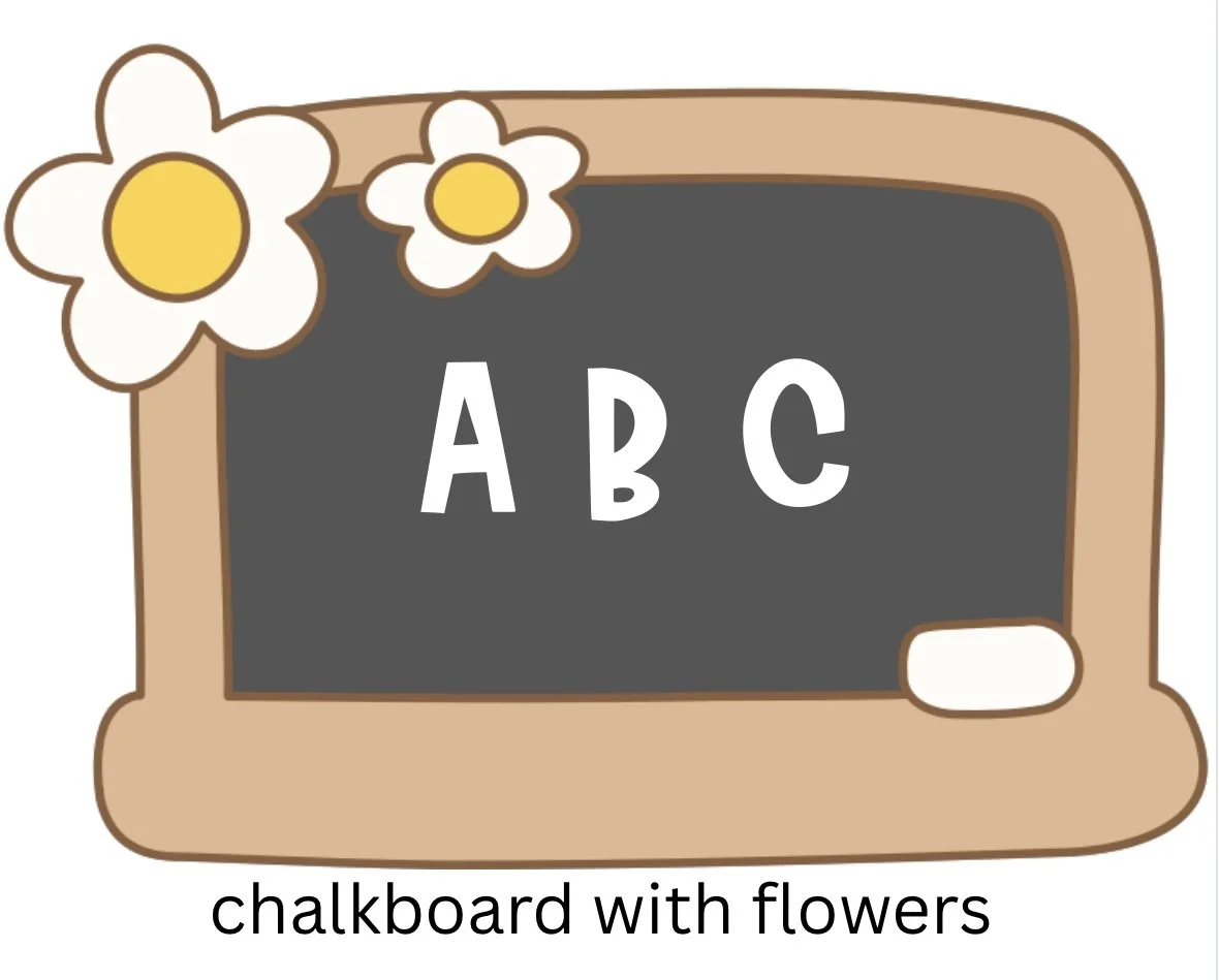 Chalkboard with Flowers