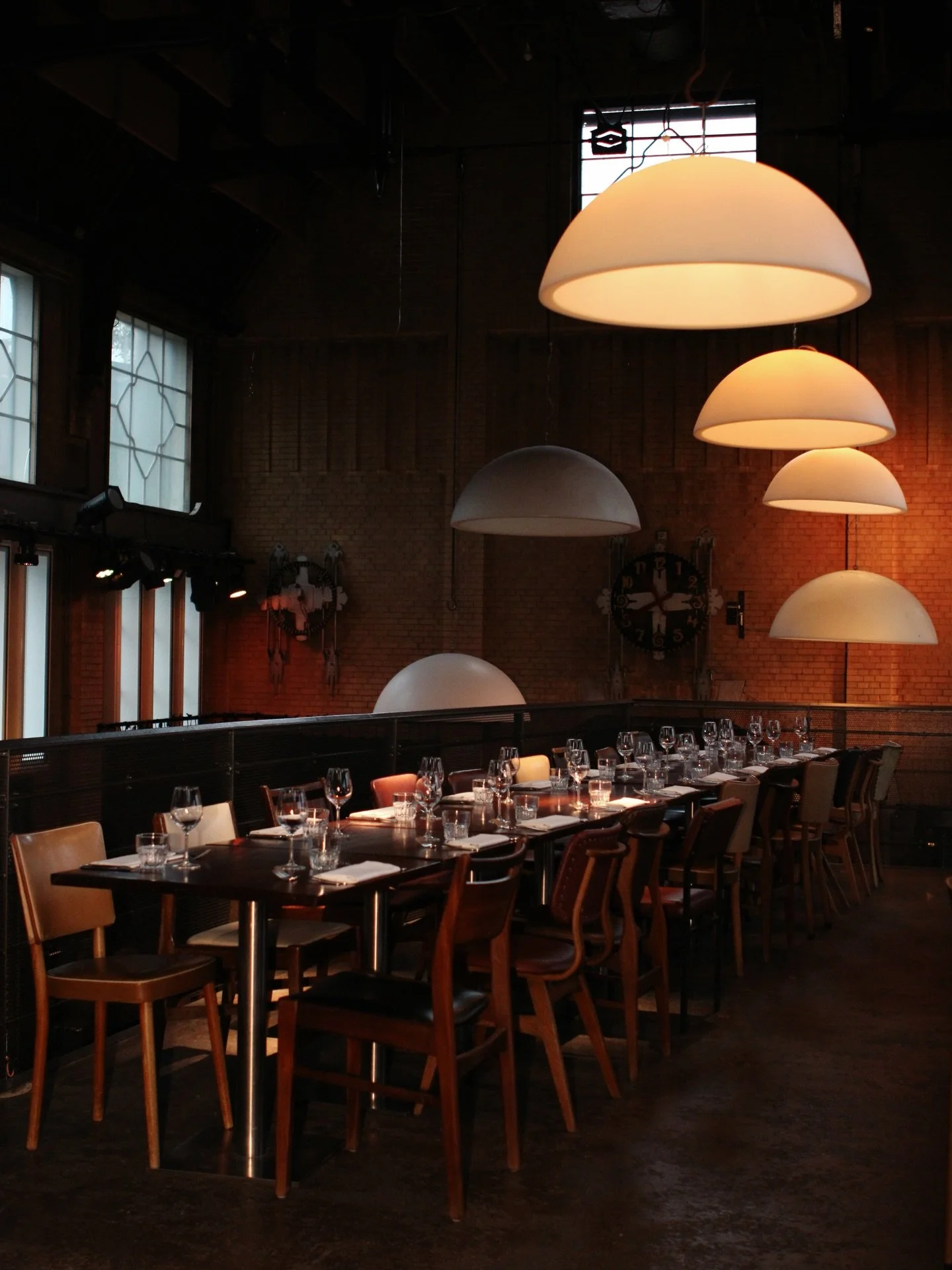 The balcony, set for gatherings.

A space for smaller groups, or take over the full venue for something larger.

Corporate dinners, celebrations, client evenings. All in one place, without having to move between locations.

If you&rsquo;re planning s