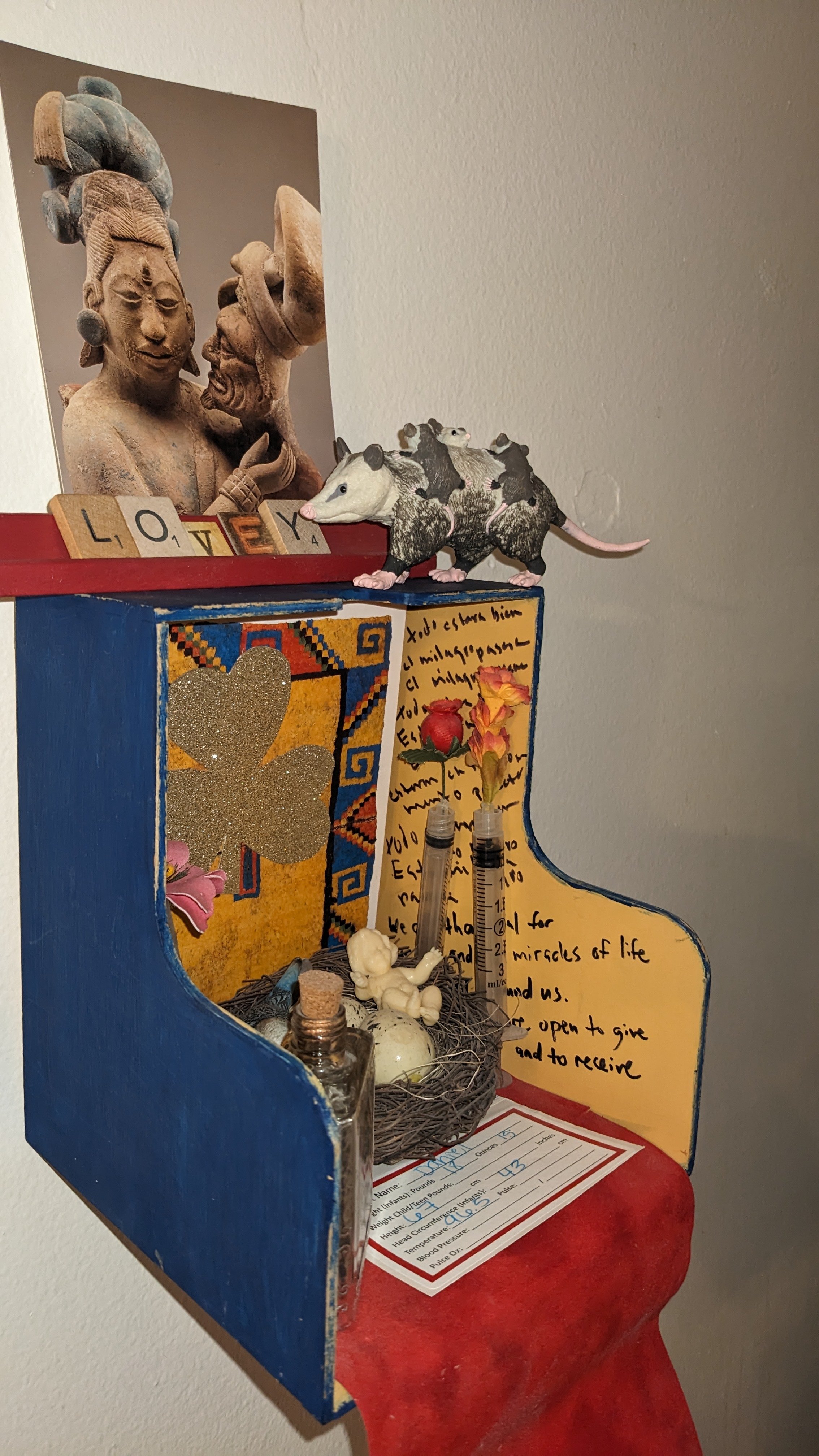 IVF prayer altar. mixed media.