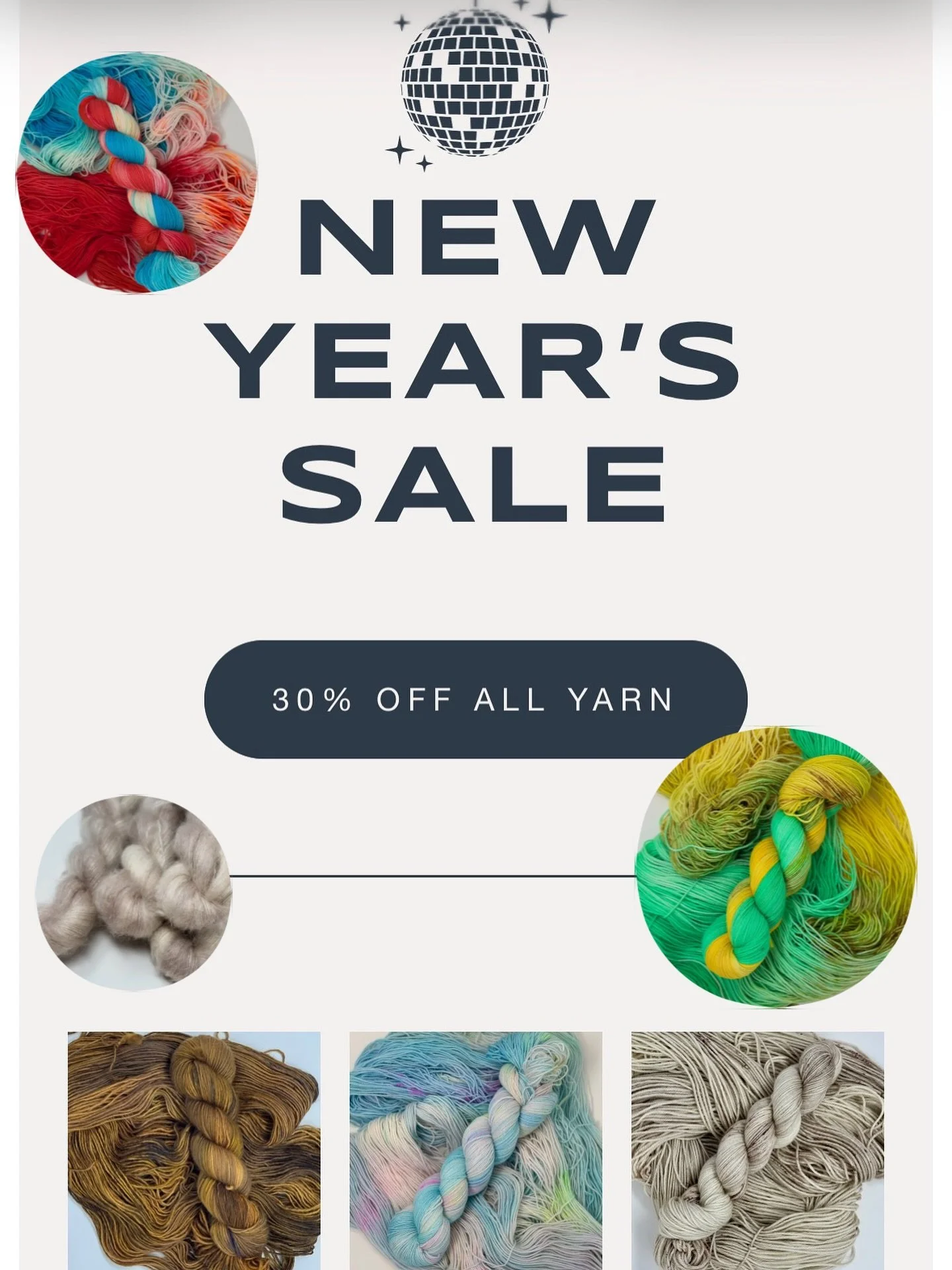 new year 2026 super sale! all yarn 30% off thru january 2, 2026 at www.mapsyarn.com (link in bio)