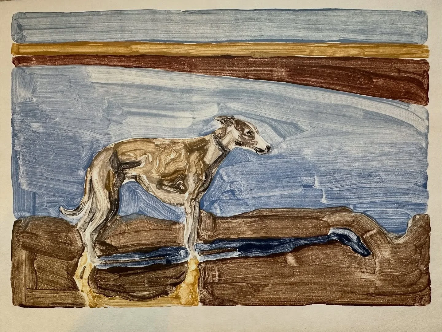 Reflections 
Monotype on washi
24x33 cm unframed
2025

#printmakingart #monotype #monoprint #artist