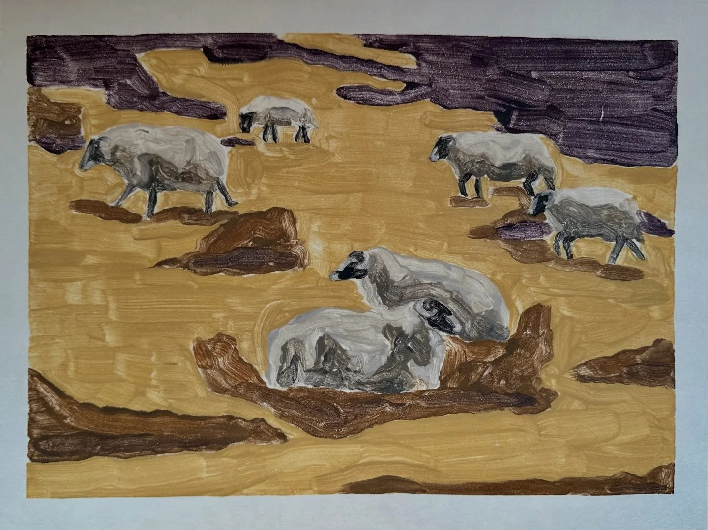 Flock
Monotype on washi
26x37cm unframed
2025

#printmakingart #monotype #art