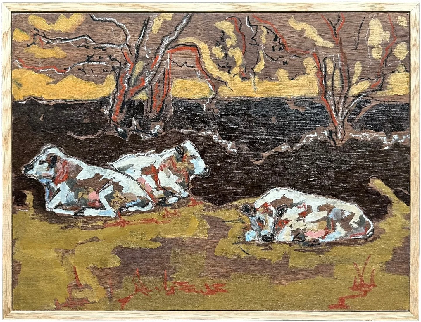 Apart
Oils and conte on panel
24x32cm framed
2026 

#oilpainting #artist #landscapeart