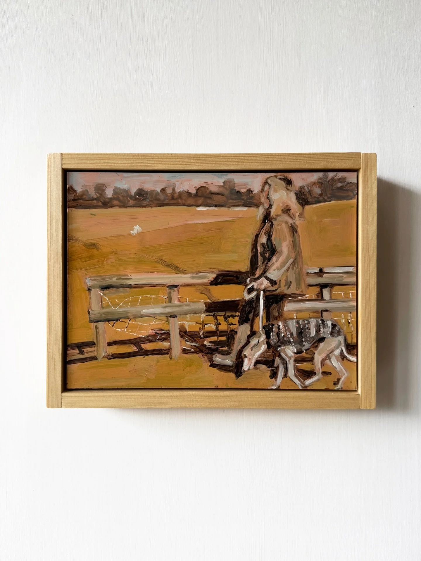 Short Leash
Oils on copper
22.5x17.5cm framed in oiled pine frame
2026

#artist #oilpainting #landscapepaintings #portraitpainter