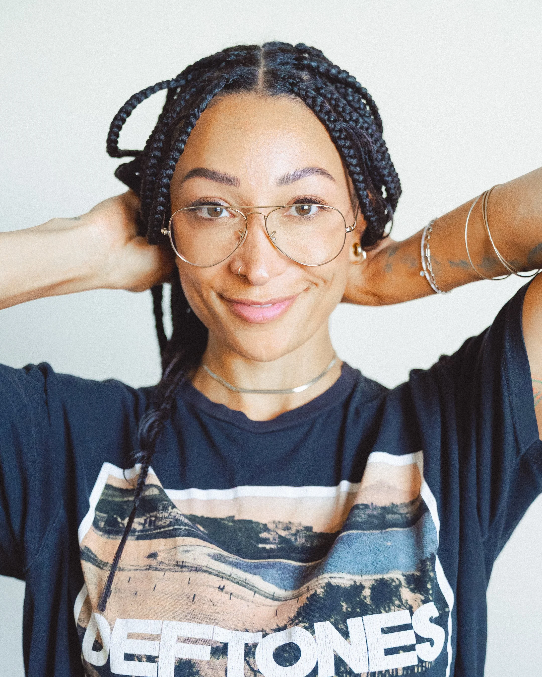 Natural light studio portrait