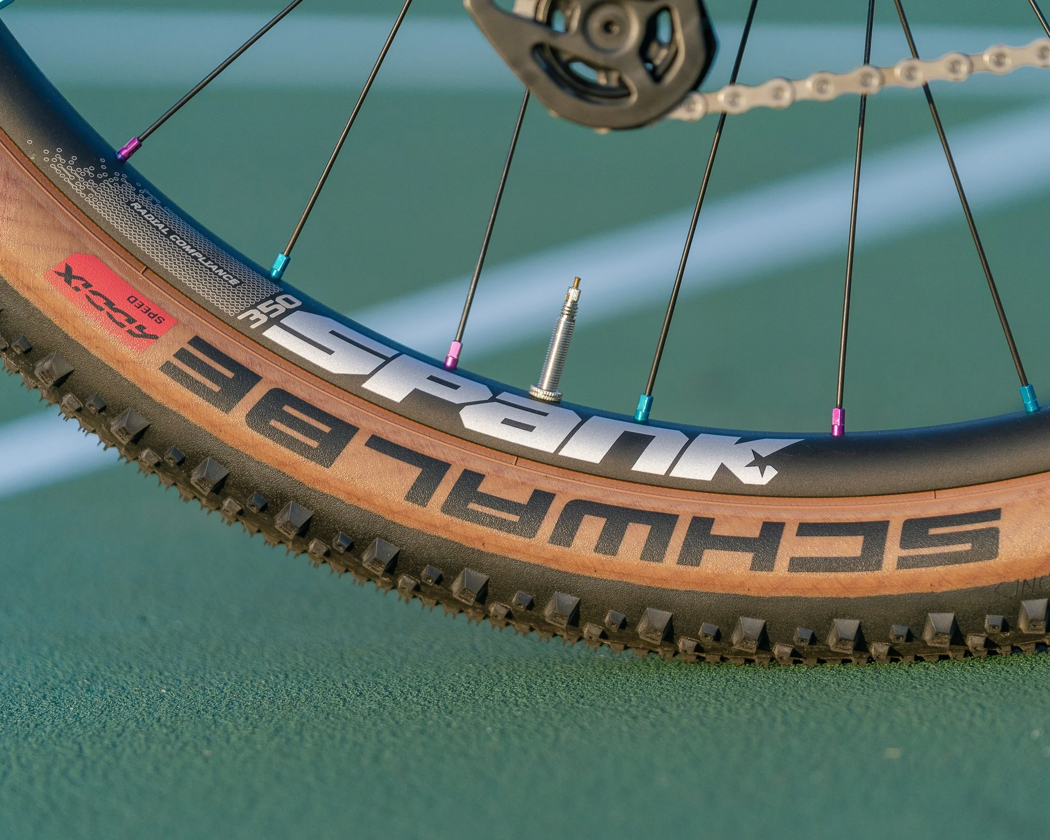 a photograph of a bicycle rim and tire