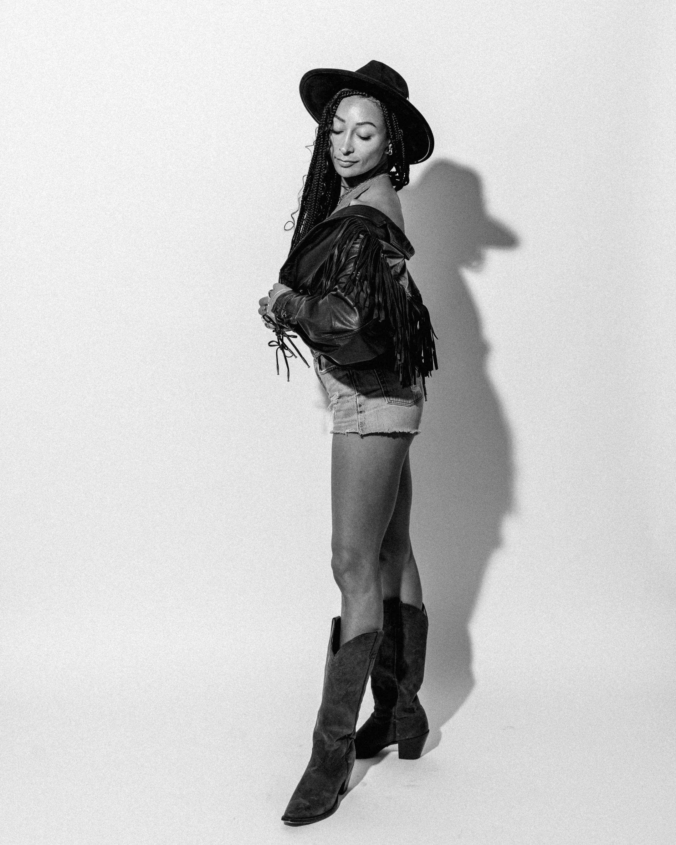 black and white portrait photography