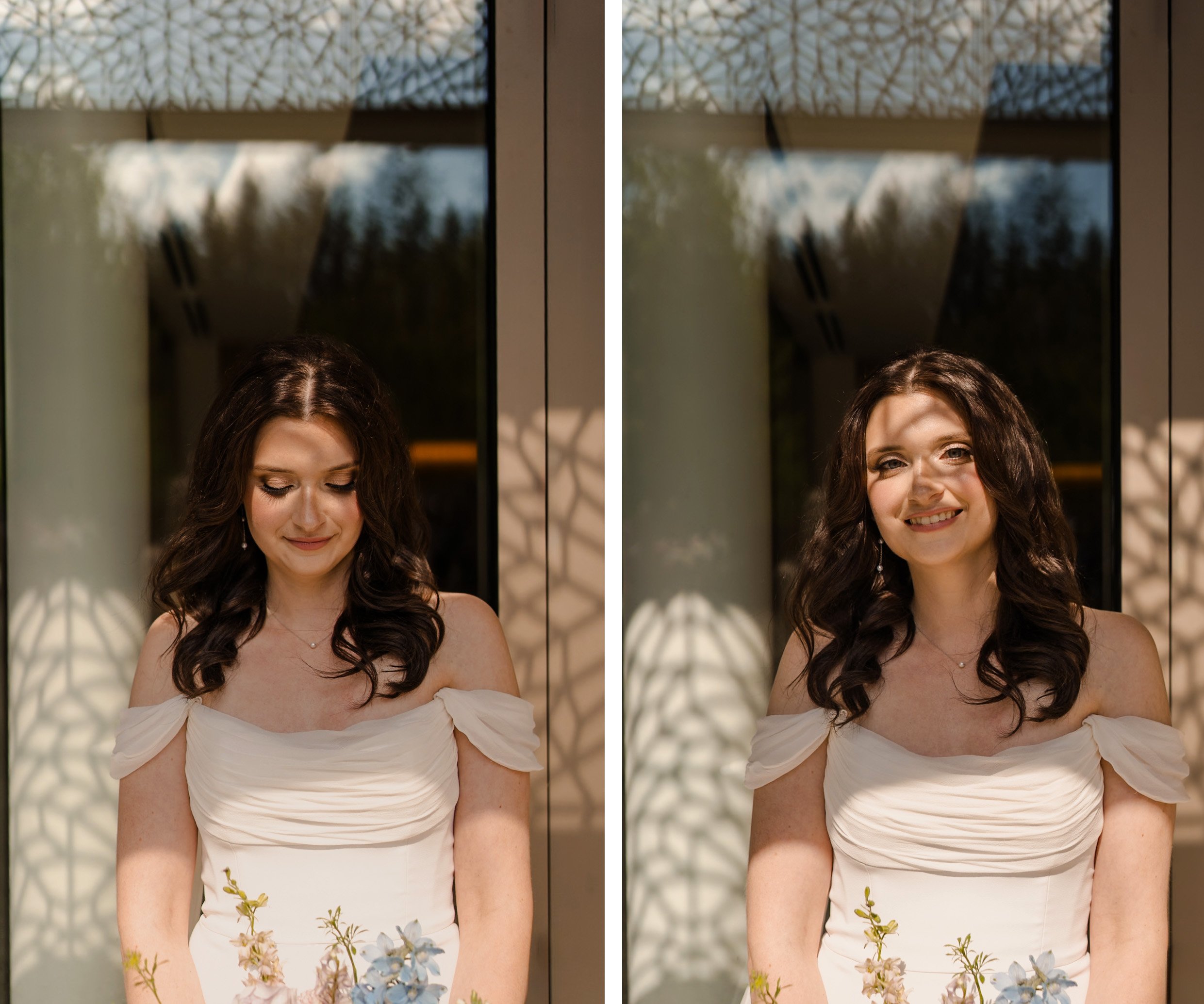 bridal portrait springtime diwan university of Alberta botanical gardens