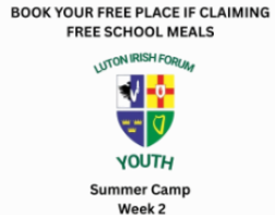 Summer camp week 2 - Free school meals