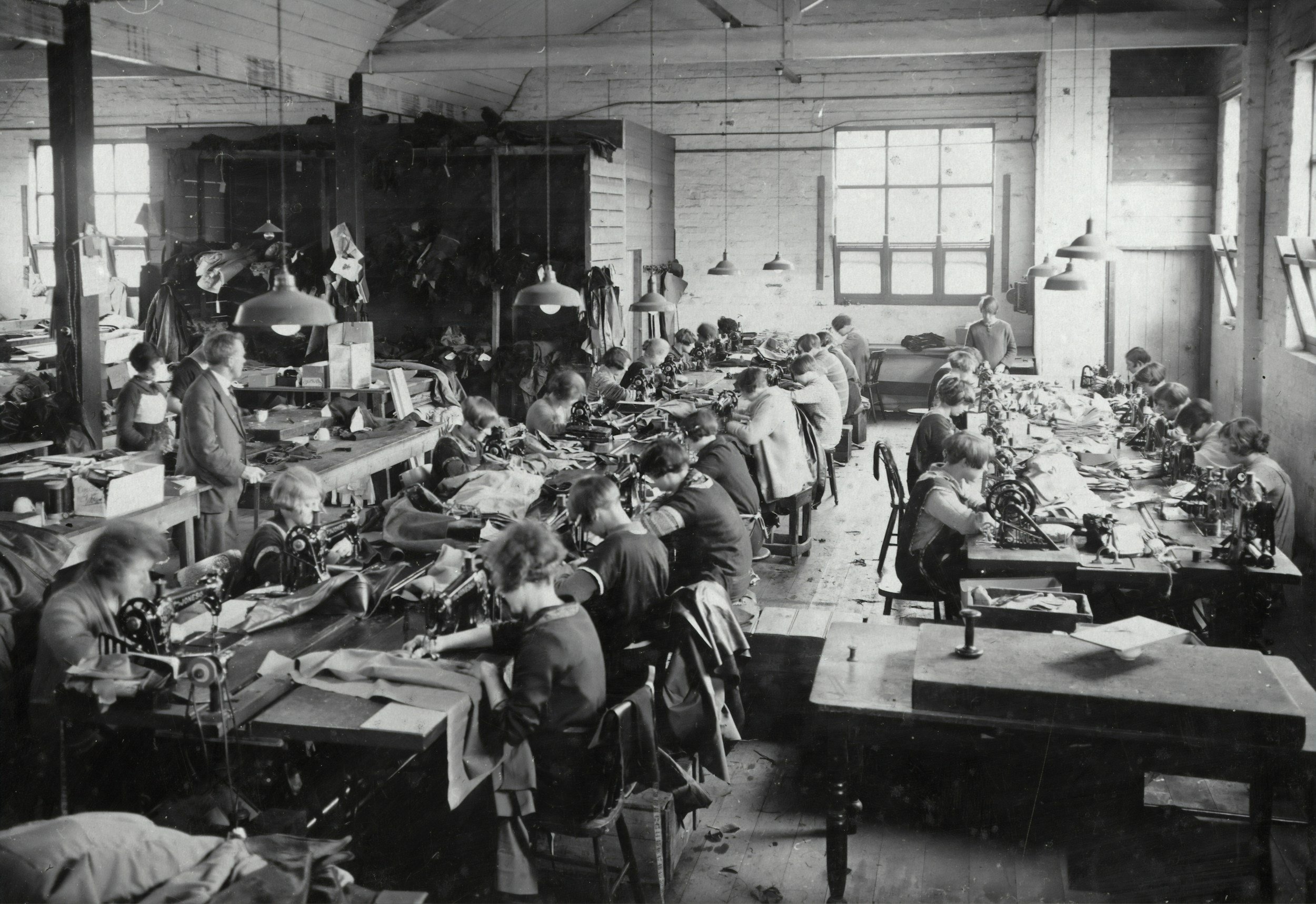 old photo of a garment factory