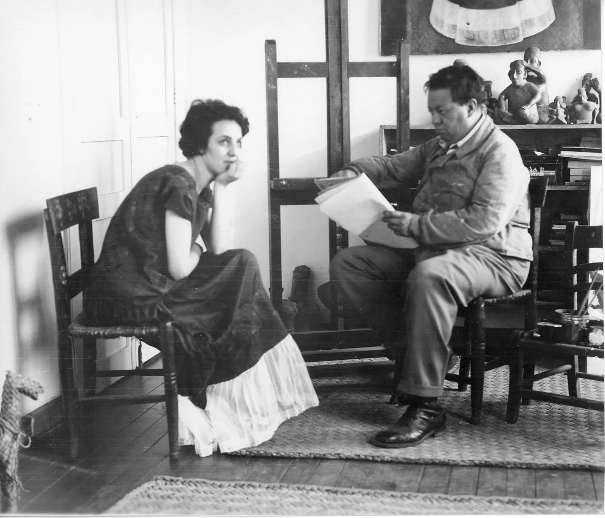 Diego Rivera and wife Lupe Marin, Mexico City 1929 © James Abbe Archive 