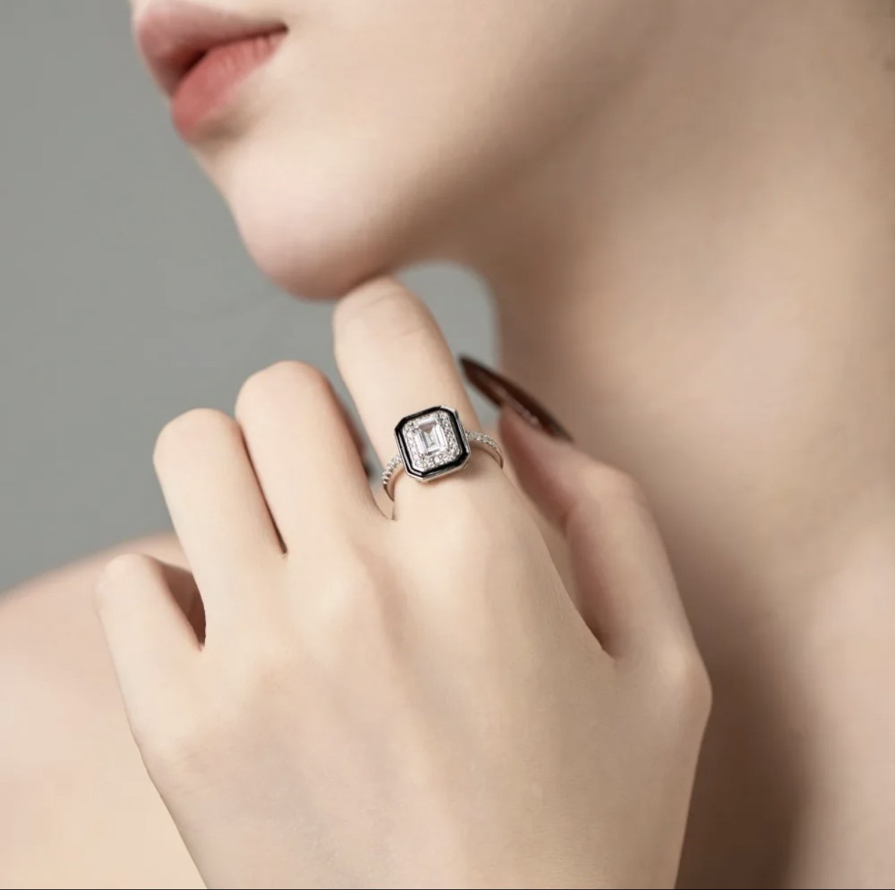 Diamond Rectangle Ring