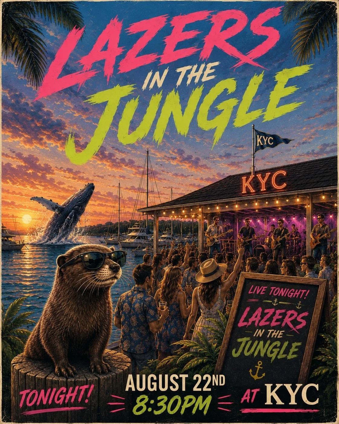 Lazers in the Jungle at KYC - TONIGHT!

Stop by around 8:30 for some awesome live, local music! Tickets at the door