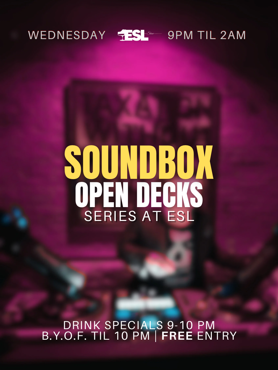 CIRCLES &amp; SQUARES JAM 10:30PM- 1:30PM +  SOUNDBOX OPEN DECKS 9PM-2AM