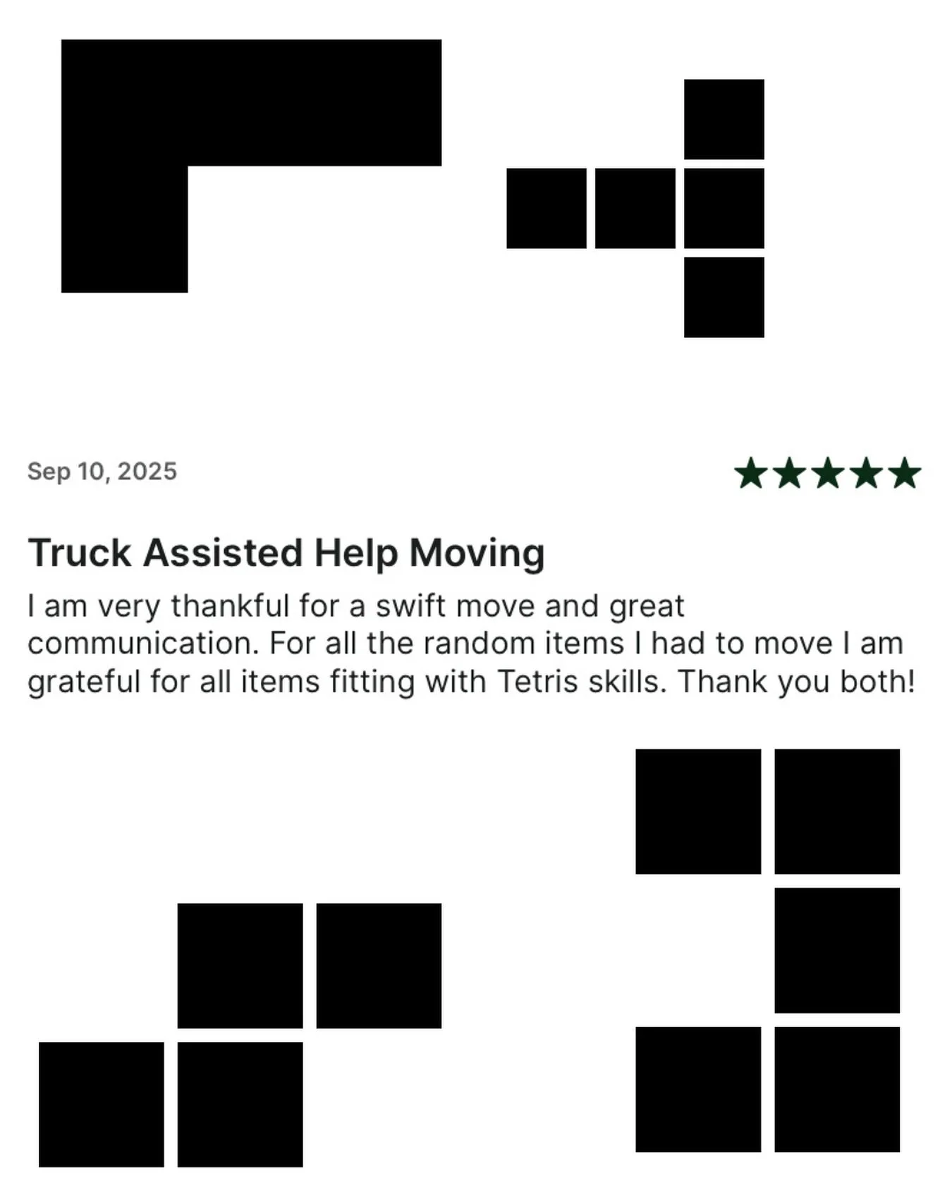 5 🌟 testimonial 🙏🏾

www.movemountassemble.com