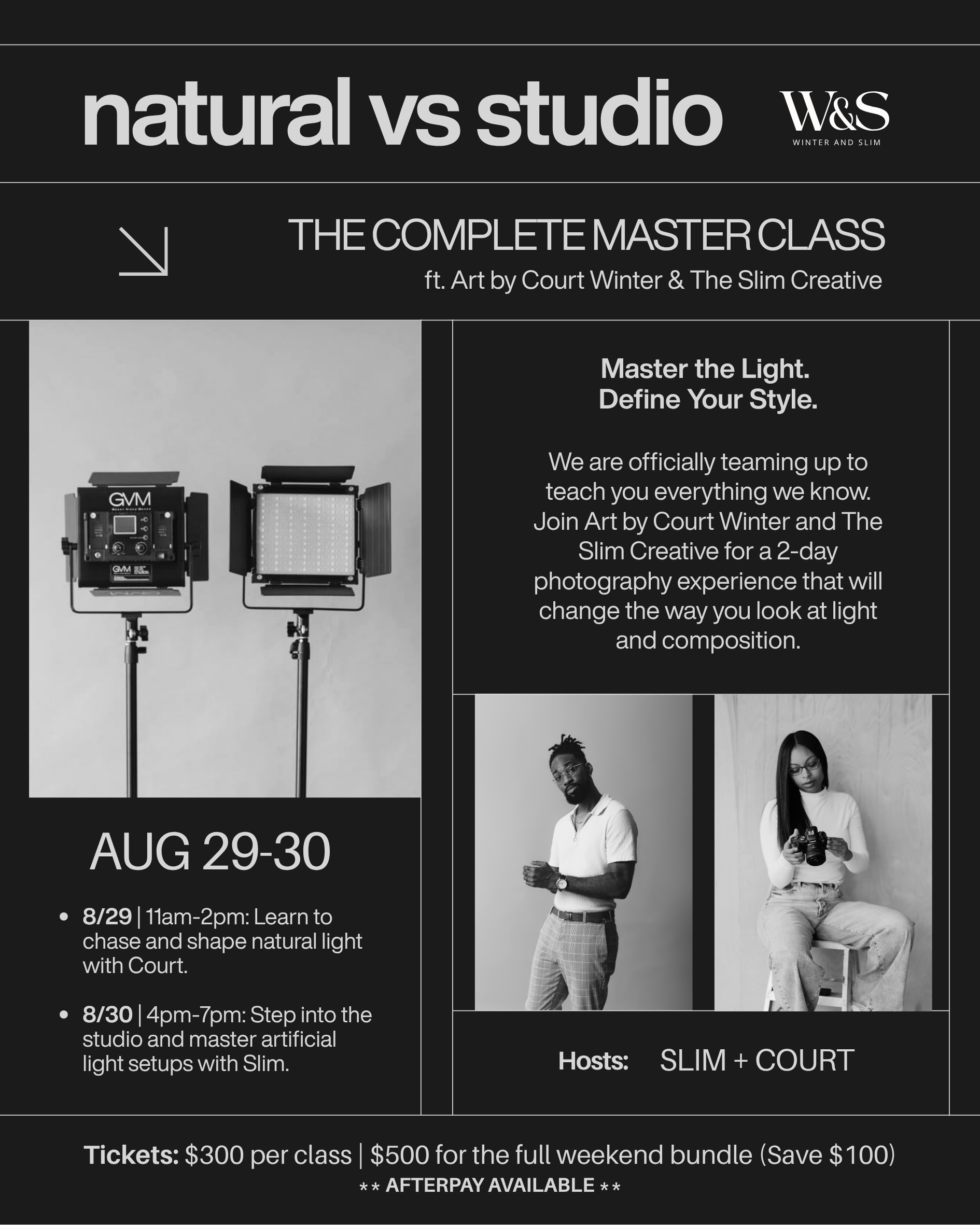 Natural vs Studio: 2 Day Master Class