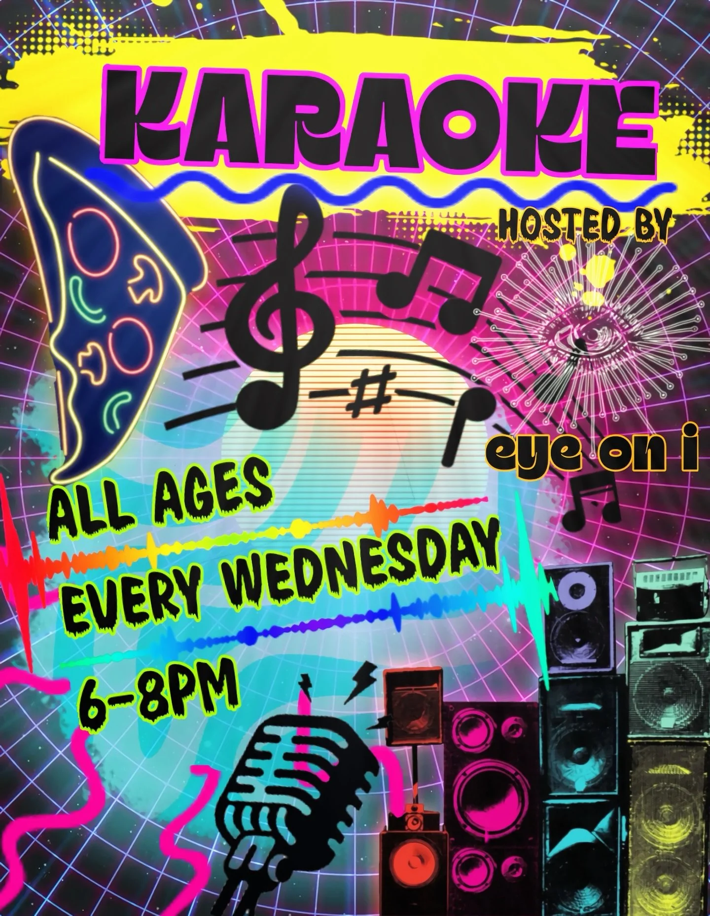 ALL AGES &amp; FUN FOR THE WHOLE FAMILY! 
WE ARE NOW OFFERING KARAOKE EVERY WEDNESDAY NIGHT ON THE BACK PORCH AT 👁️! 
EVERY WED FROM 6-8pm🍕🎶🎵🎤🎤