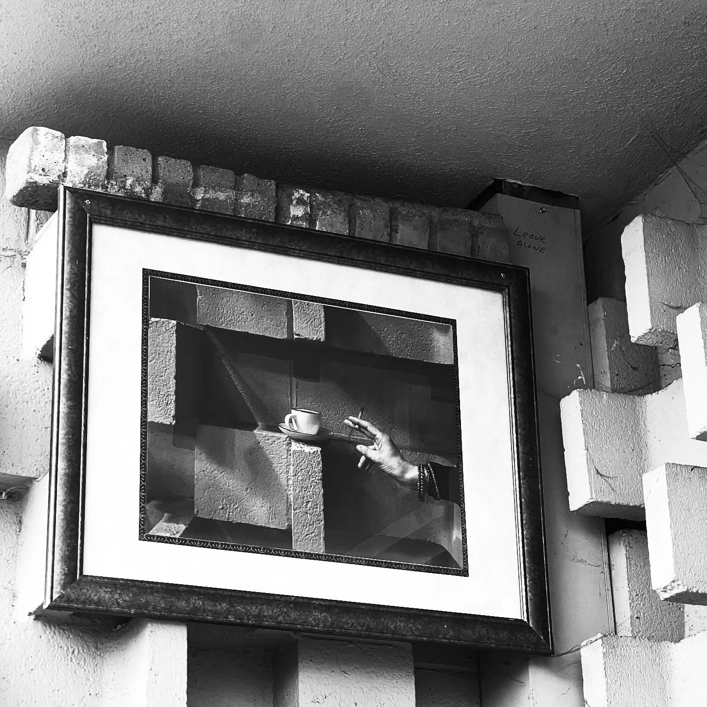 This very elusive work of art appeared overnight on our storefront. Hmmm&hellip; who. what. why? 
Elegantly displayed as if it was always meant to be there. 
A moment, captured &amp; encapsulated. Making your walk down south i street that much more i