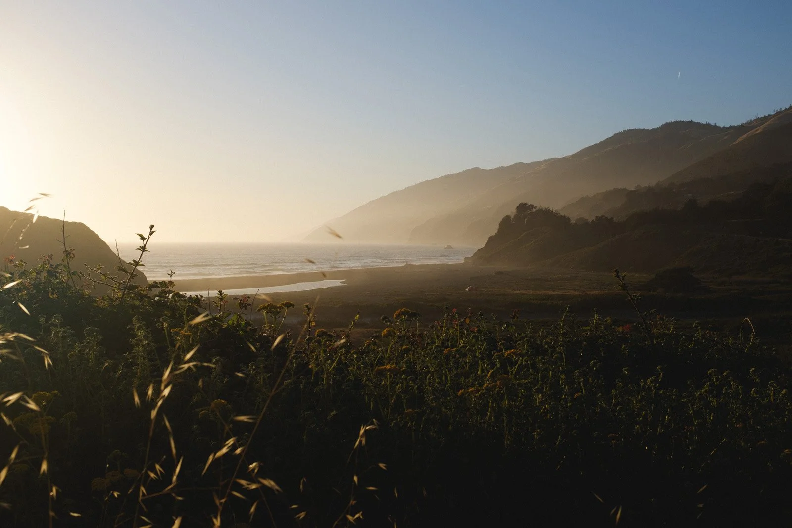 Sunset before San Simeon, CA (May 2021).