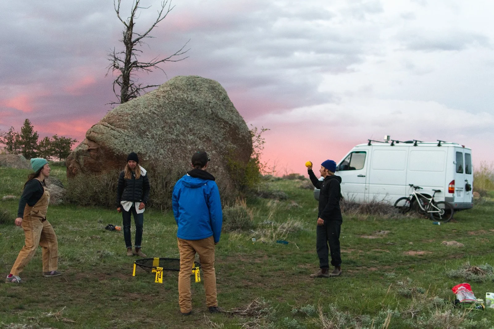 Sunset Spike (Avery, Laurel, Tim, and Donnie, May 2020)