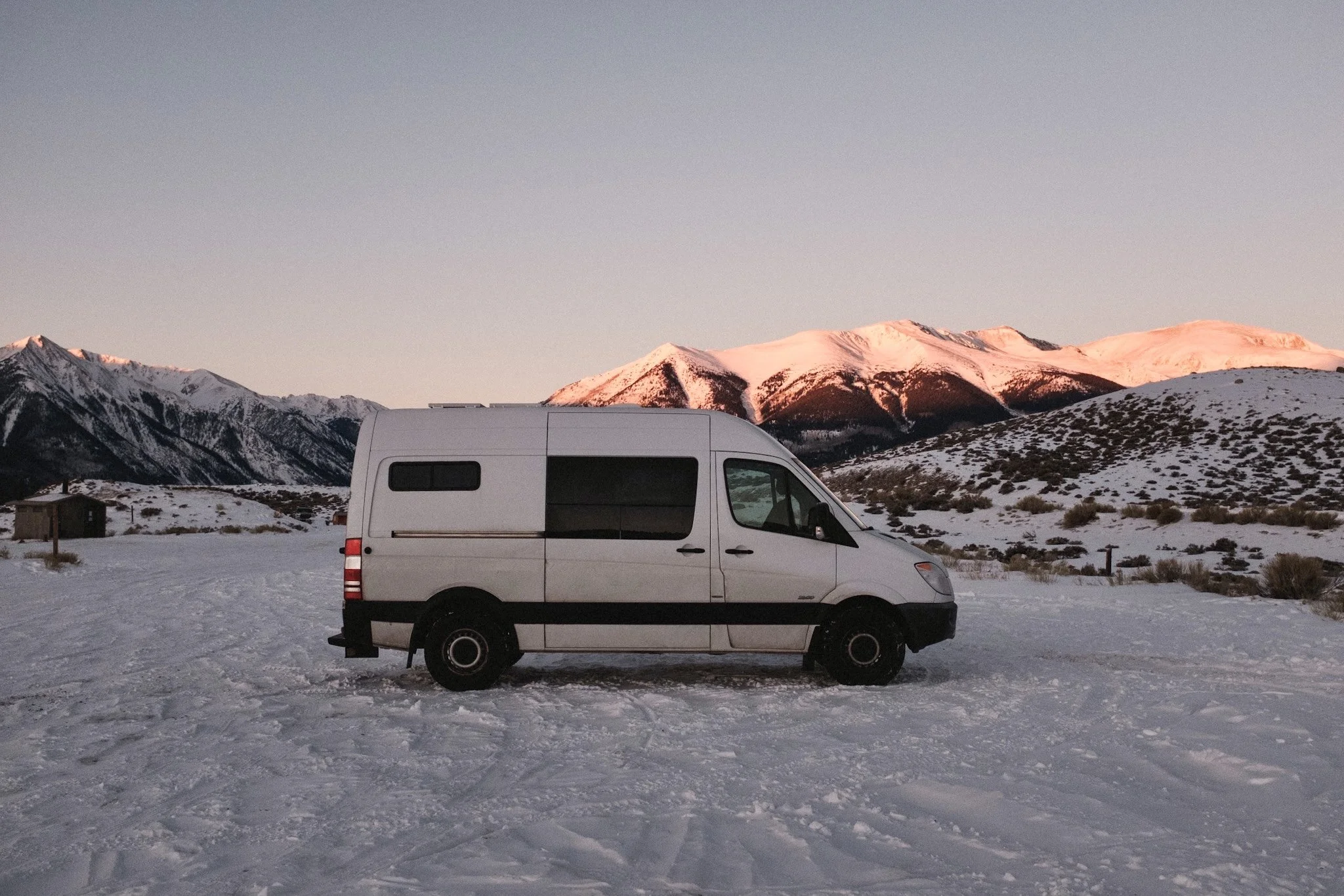 Last morning of the trip waking up at Twin Lakes (January 2021)