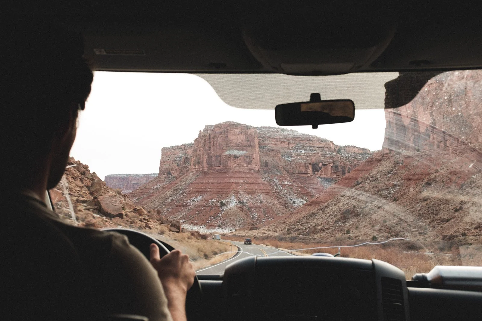 A snowy arrival into Moab (Daniel, December 2020)