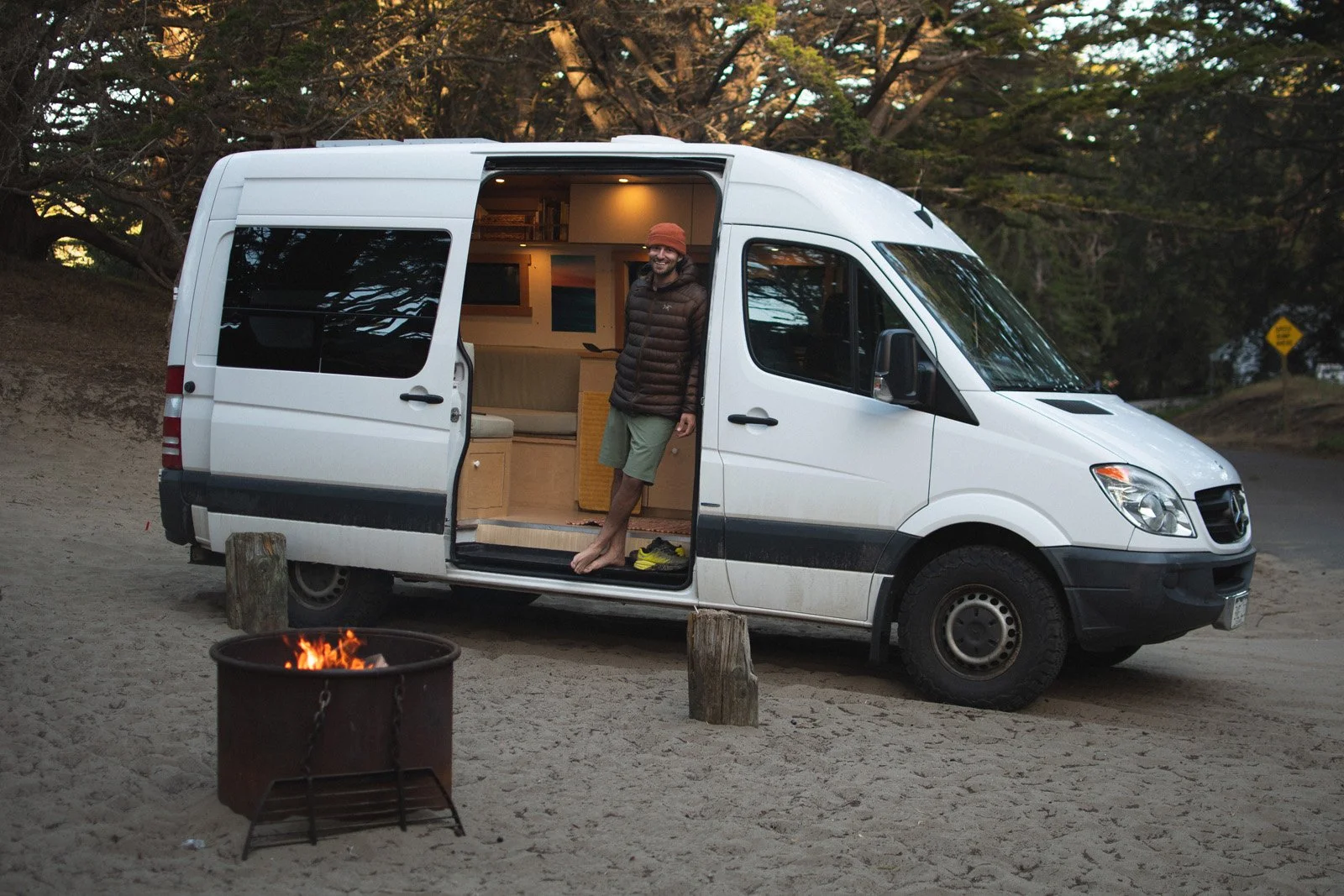 Babas at Bodega Dunes Campground. Wicked windy and first stop on the Pacific coast (Daniel, May 2021).
