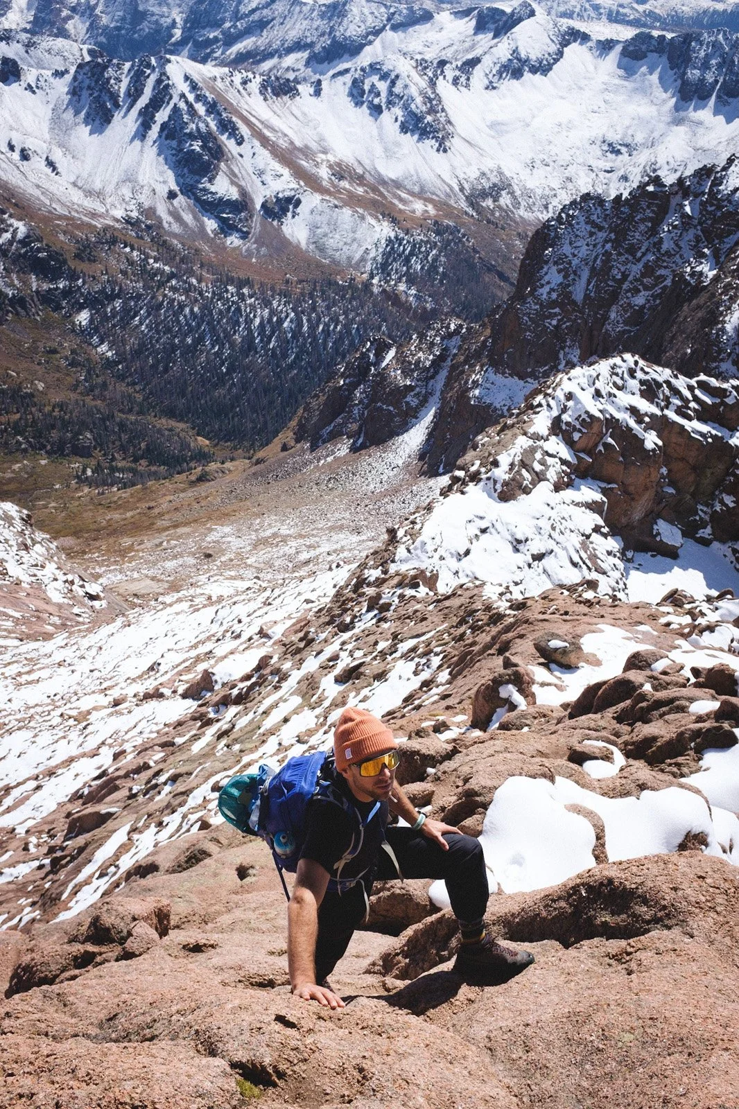 Part of the scramble to the top of North Eolus (Jay, October 2021)