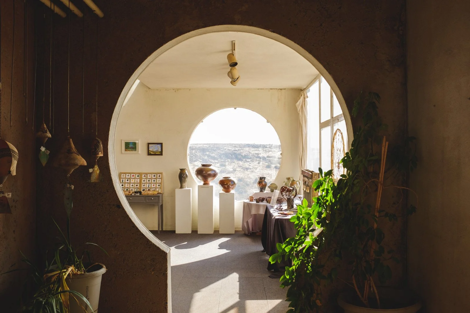 Inside Arcosanti Cafe (January 2021)