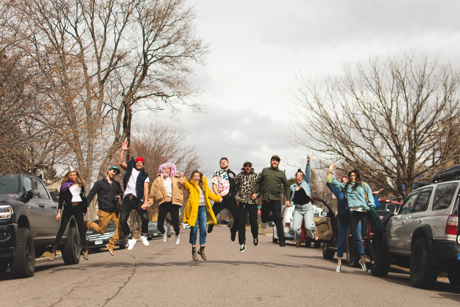 30th birthday party crew in the streets of Whittier Denver. The was the first time I met Donnie and before COVID changed the world. (March 2020)