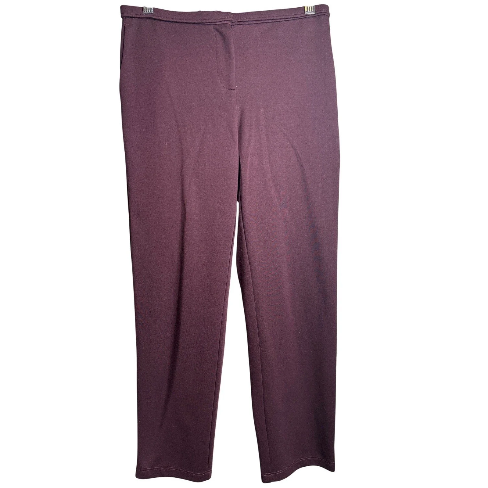 Eileen Fisher Women's Purple Pants Size M Career Wide Leg Old Money Stretchy