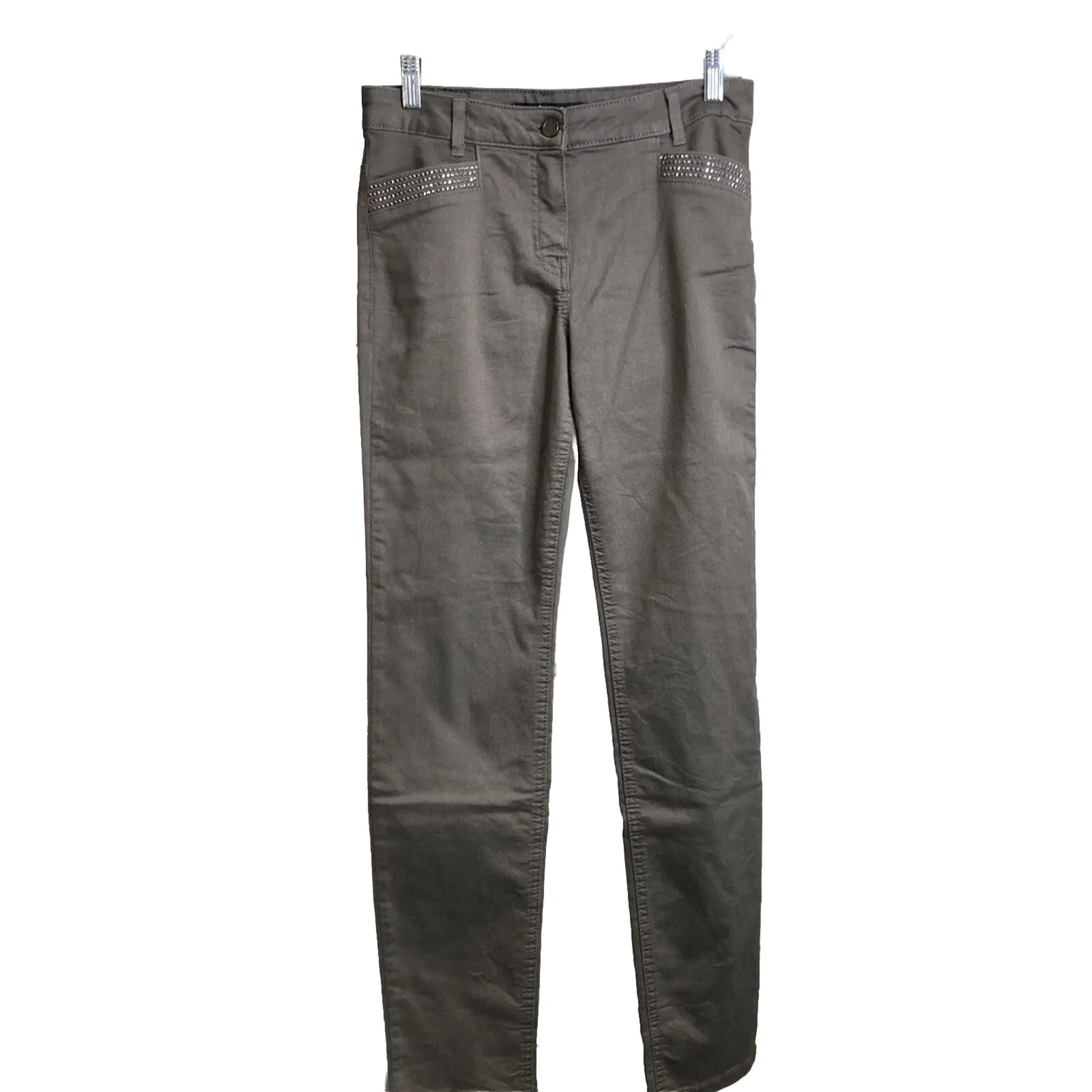 Olsen Europe Women's Gray Lisa Jeans Size 8 Sparkly Mob Wife Vegas Unapologetic