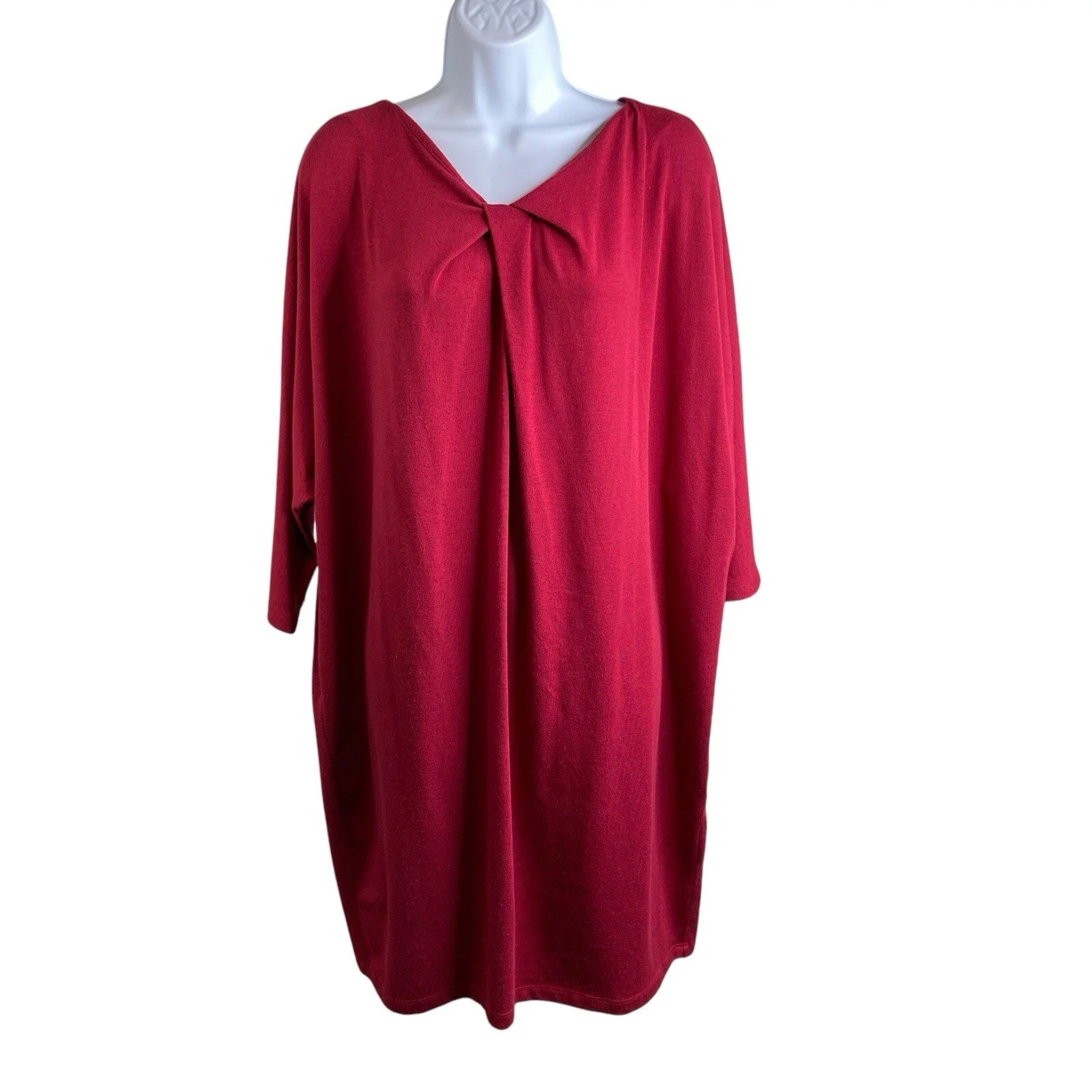 Turkish Fiber Arts Midi Dress Size 3X Career Lagenlook Scandi Elegant Lema Store