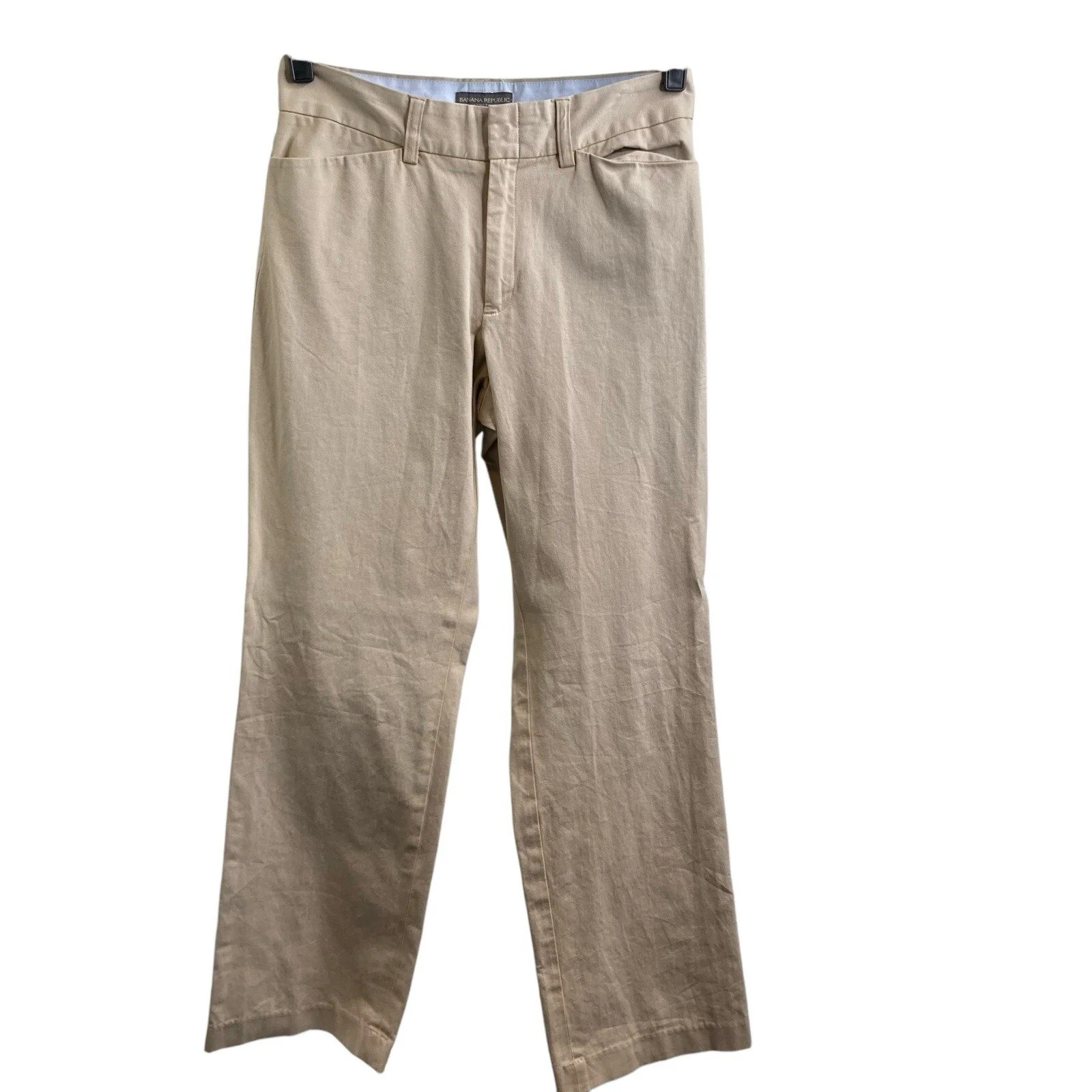 Banana Republic Women's Beige Trousers Size 4L Casual Straight Leg Tall Neutral