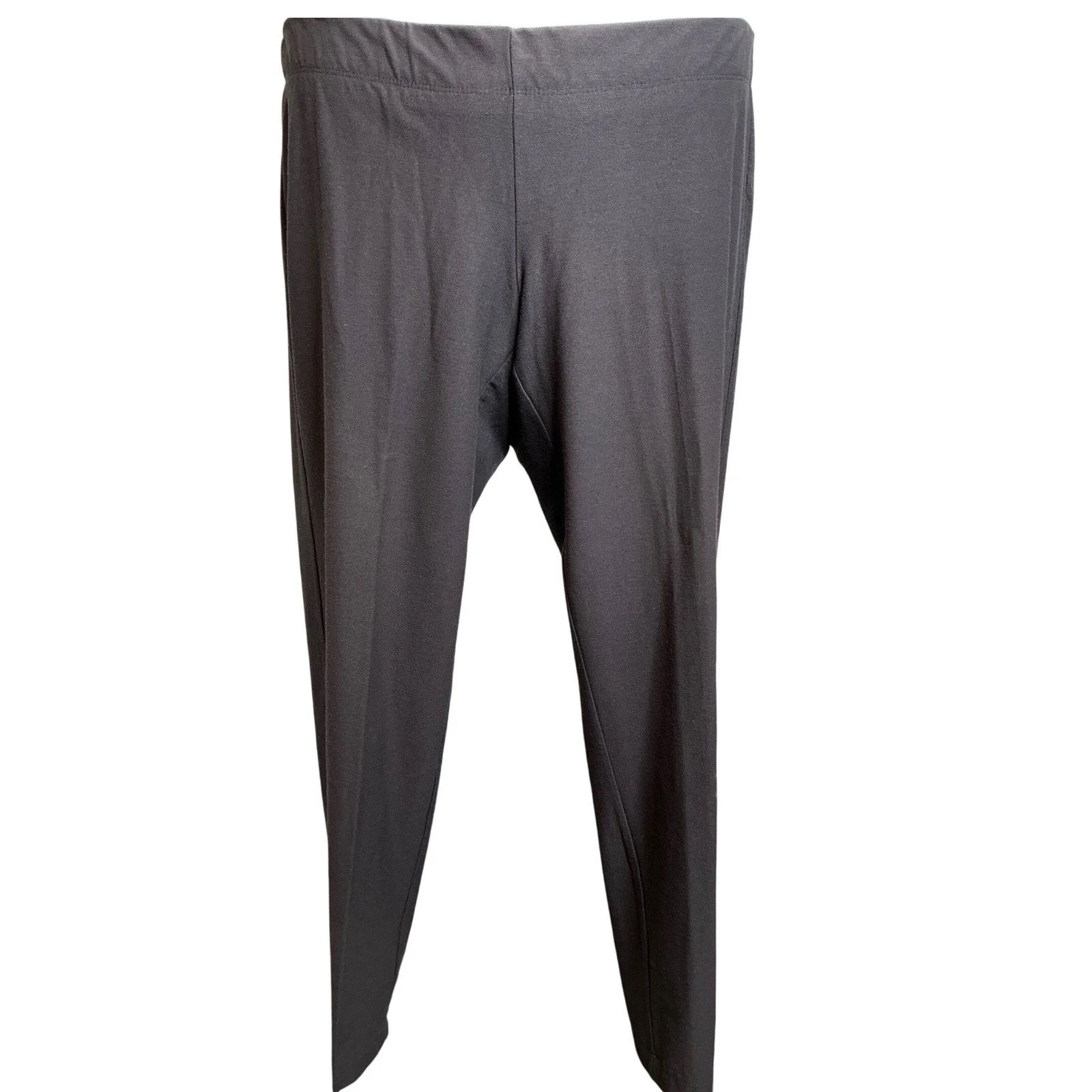 Eileen Fisher Women's Gray Knit Pants Est Sz S/M Comfortable Casual Pull On