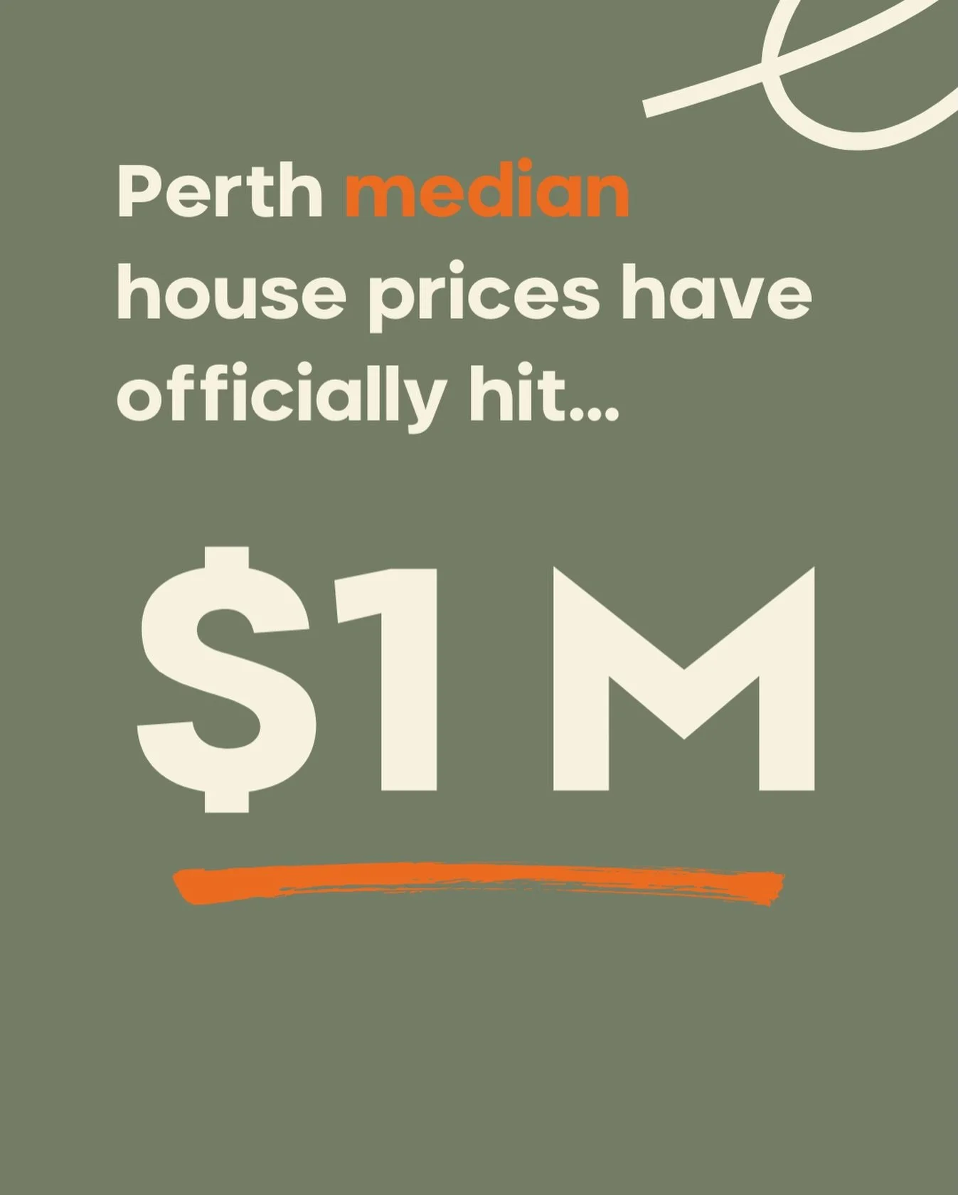 Perth&rsquo;s median house price has officially hit $1,000,000 👀
 If you&rsquo;ve been thinking about waiting, this is your sign that now is the time to act. 

The right move today can make all the difference tomorrow. ✍️
