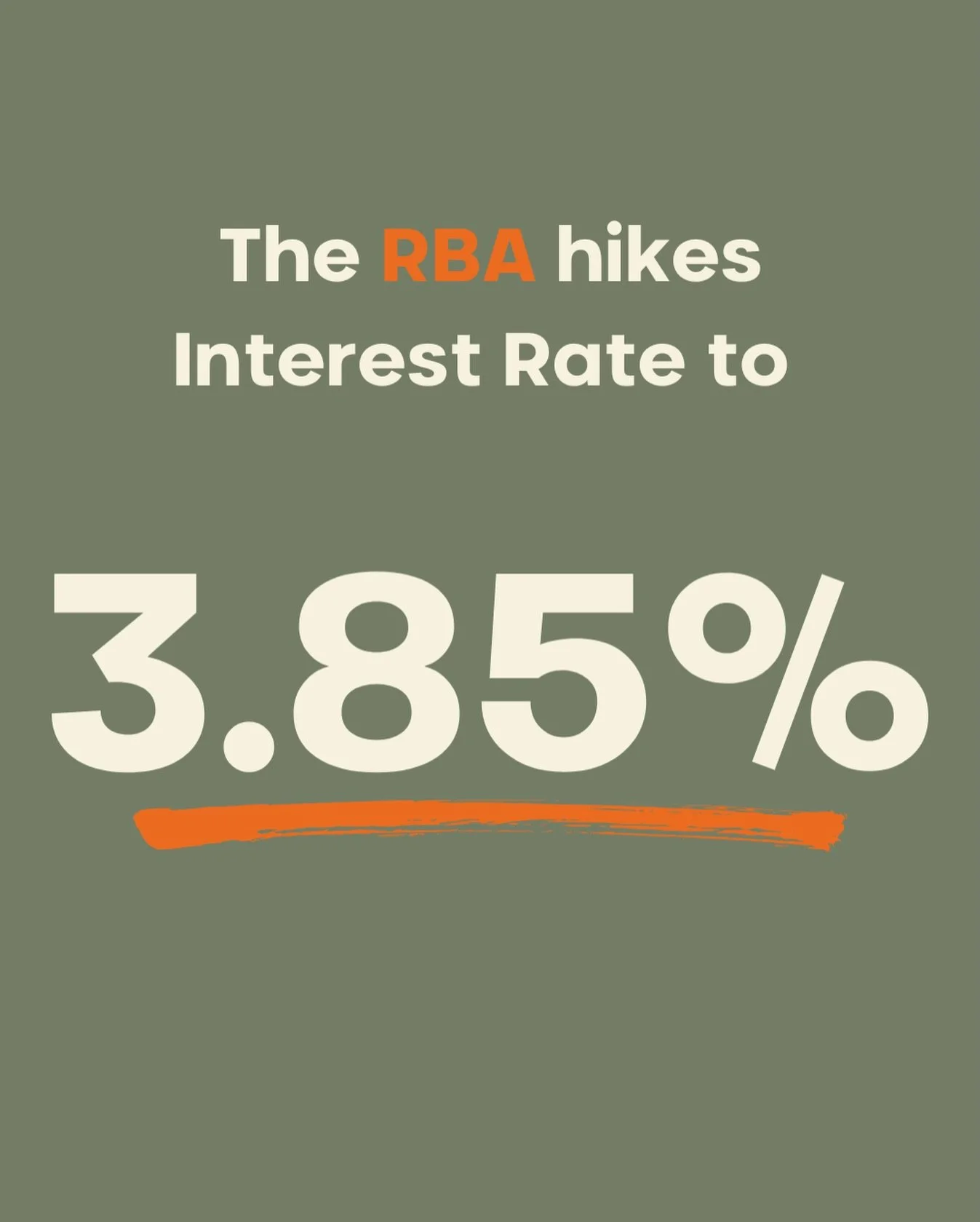 📢 RBA&rsquo;s put rates up again

The Reserve Bank has just announced another interest rate increase, which will likely mean higher repayments for a lot of borrowers and a bit more pressure on household budgets.

If you&rsquo;re thinking about build