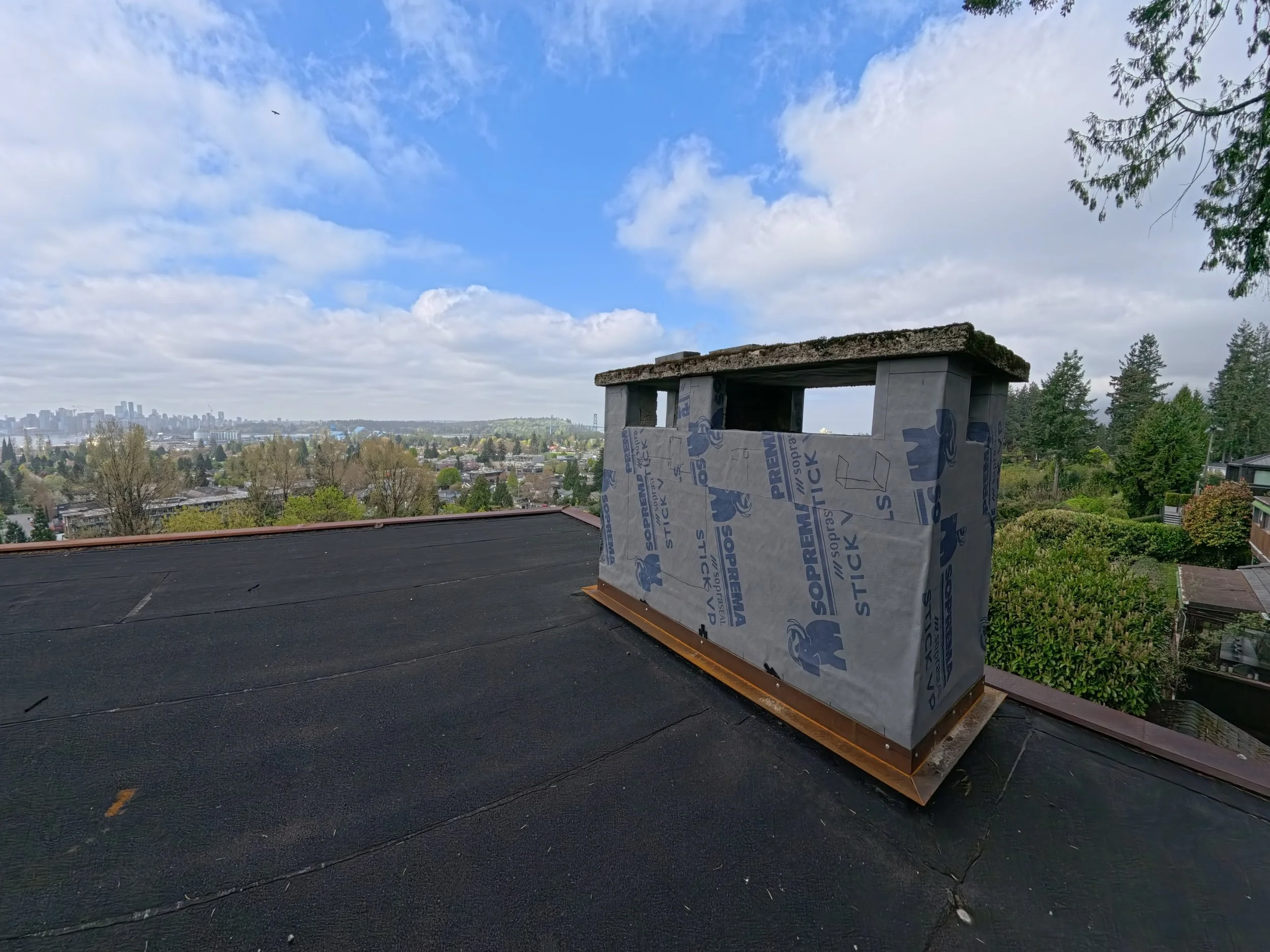 Chimney before Corten Cap